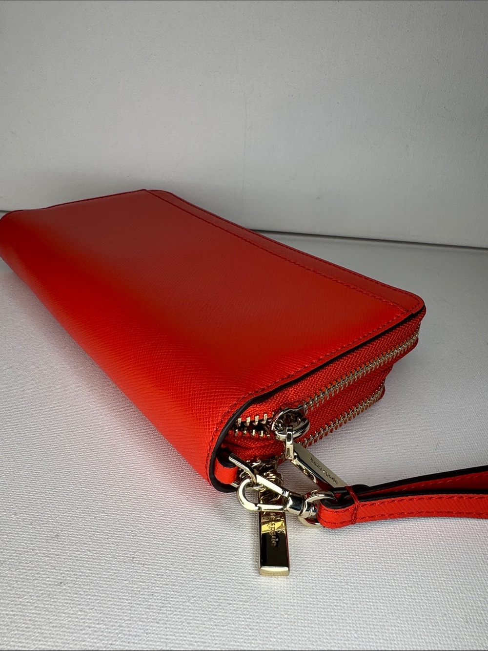 Kate Spade Madison Dual Compartment Zip Wallet Wristlet - Gazpacho Orange-Red - Picture 8 of 8